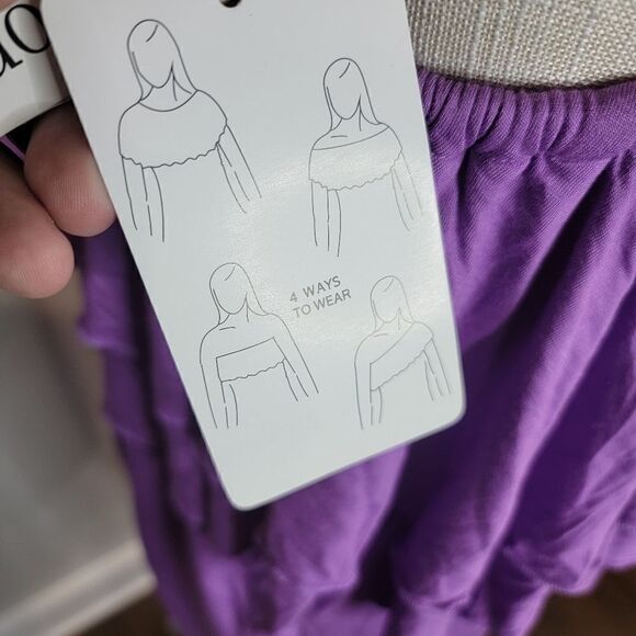 New Context Purple Blouse Top 1X - Picture 4 of 6